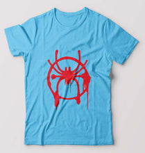Load image into Gallery viewer, Spiderman Superhero T-Shirt for Men-S(38 Inches)-Light Blue-Ektarfa.online
