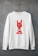 Load image into Gallery viewer, Rock &amp; Roll Unisex Sweatshirt for Men/Women-S(40 Inches)-White-Ektarfa.online
