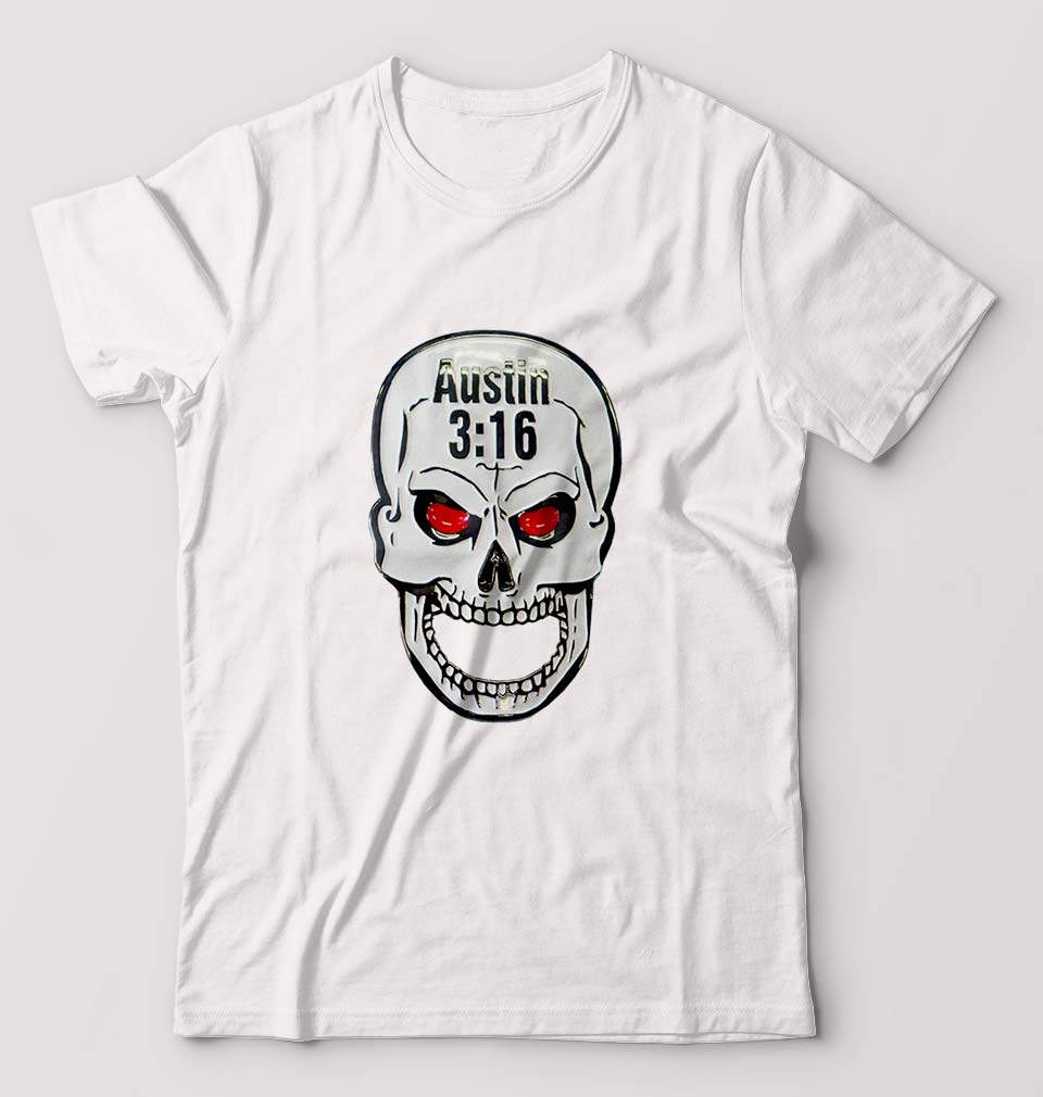 Stone Cold Steve Austin (WWE) T-Shirt for Men-White-Ektarfa.online