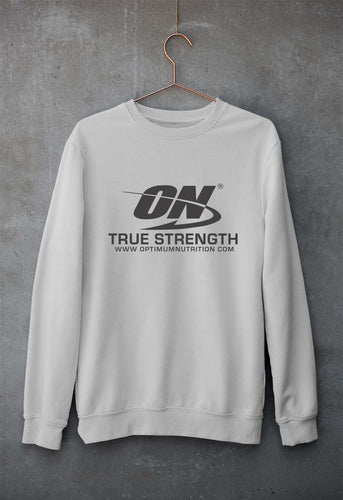 optimum nutrition Unisex Sweatshirt for Men/Women-Grey Melange-Ektarfa.online