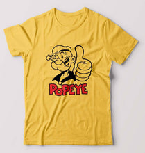 Load image into Gallery viewer, Popeye T-Shirt for Men-S(38 Inches)-Golden Yellow-Ektarfa.online
