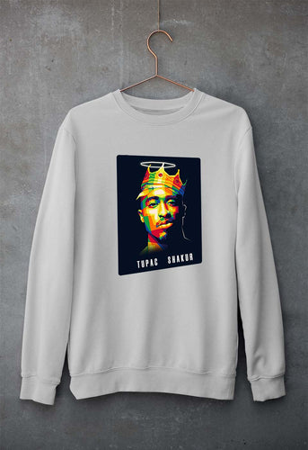 2Pac Tupac Unisex Sweatshirt for Men/Women-Grey Melange-Ektarfa.online