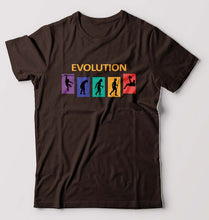 Load image into Gallery viewer, Evolution Football T-Shirt for Men-S(38 Inches)-Coffee Brown-Ektarfa.online
