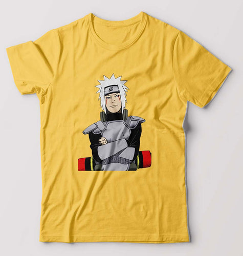 Jiraiya T-Shirt for Men-Golden Yellow-Ektarfa.online