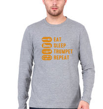 Load image into Gallery viewer, Trumpet Full Sleeves T-Shirt for Men-Grey Melange-Ektarfa.online
