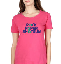 Load image into Gallery viewer, Rock Paper Shotgun T-Shirt for Women-XS(32 Inches)-Pink-Ektarfa.online
