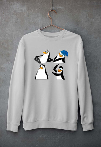 Penguins of Madagascar Unisex Sweatshirt for Men/Women-Grey Melange-Ektarfa.online