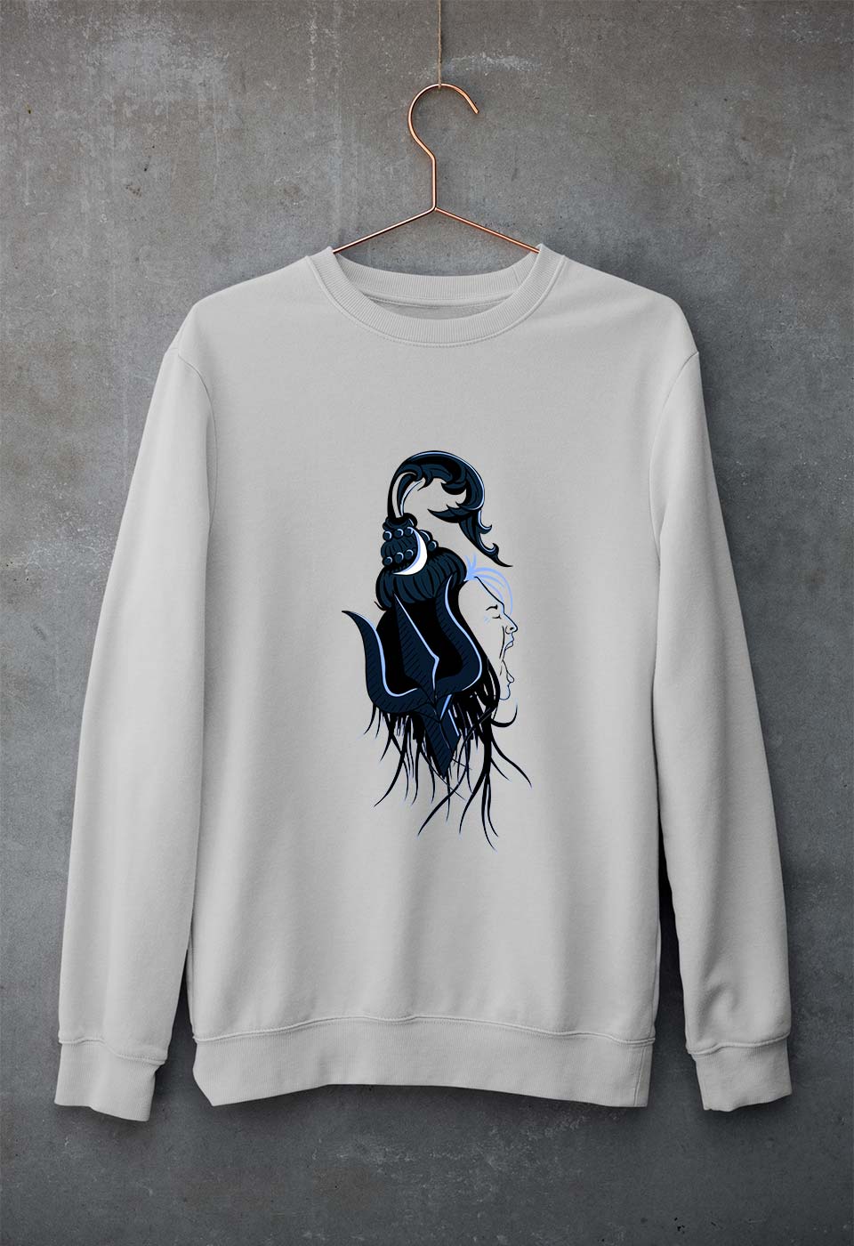 Mahakal Mahadev Bholenath Shiva Shivji Unisex Sweatshirt for Men/Women-Grey Melange-Ektarfa.online