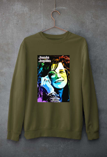 Janis Joplin Unisex Sweatshirt for Men/Women-Olive Green-Ektarfa.online