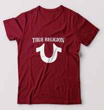 Load image into Gallery viewer, True Religion T-Shirt for Men-S(38 Inches)-Maroon-Ektarfa.online
