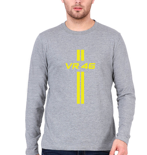 Valentino Rossi(VR 46) Full Sleeves T-Shirt for Men-Grey Melange-Ektarfa.online