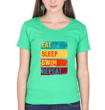 Load image into Gallery viewer, Swimming T-Shirt for Women-flag green-Ektarfa.online

