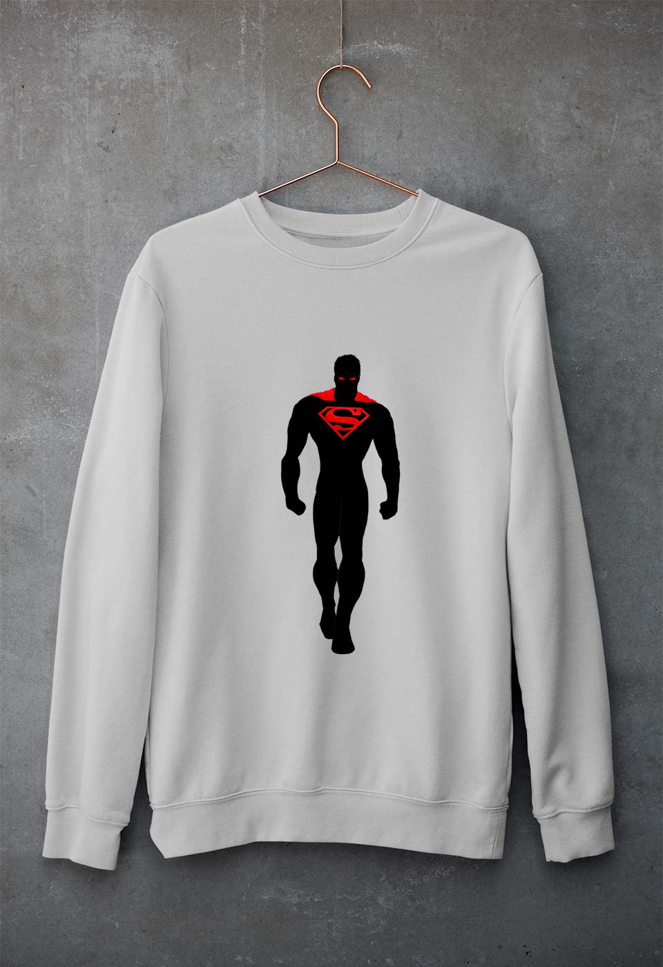 Superman Superhero Unisex Sweatshirt for Men/Women-Grey Melange-Ektarfa.online