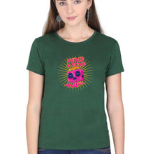 Load image into Gallery viewer, Psychedelic Music Peace Love T-Shirt for Women-XS(32 Inches)-Dark Green-Ektarfa.online
