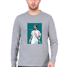 Load image into Gallery viewer, Novak Djokovic Tennis Full Sleeves T-Shirt for Men-Grey Melange-Ektarfa.online
