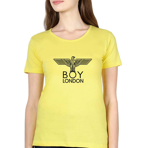 Fake Boy London T-Shirt for Women-Yellow-Ektarfa.online