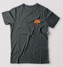 Load image into Gallery viewer, Barcelona Logo T-Shirt for Men-S(38 Inches)-Steel grey-Ektarfa.online
