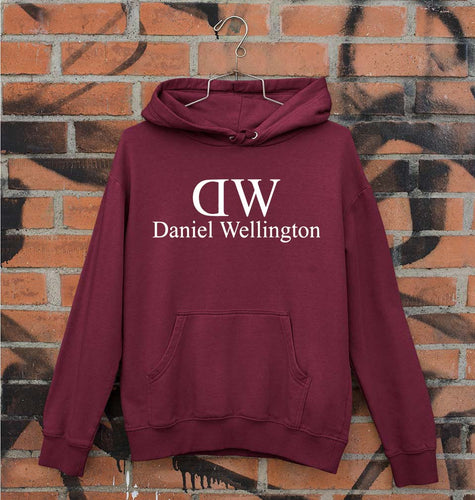 Danial Wellington Unisex Hoodie for Men/Women-Maroon-Ektarfa.online