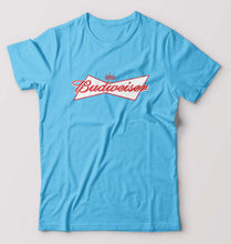 Load image into Gallery viewer, Budweiser T-Shirt for Men-S(38 Inches)-Light Blue-Ektarfa.online
