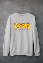 Load image into Gallery viewer, Thrasher Unisex Sweatshirt for Men/Women-S(40 Inches)-Grey Melange-Ektarfa.online
