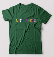 Load image into Gallery viewer, Astroworld Travis Scott T-Shirt for Men-S(38 Inches)-Bottle Green-Ektarfa.online
