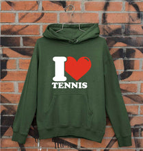 Load image into Gallery viewer, I Love Tennis Unisex Hoodie for Men/Women-Dark Green-Ektarfa.online
