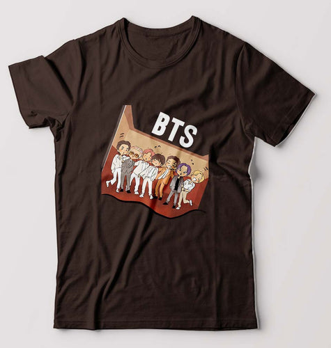 BTS Kpop T-Shirt for Men-Coffee Brown-Ektarfa.online
