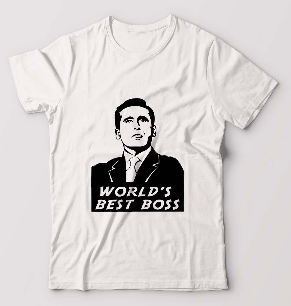 Michael Scott Best Boss T-Shirt for Men-White-Ektarfa.online