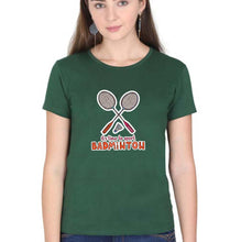 Load image into Gallery viewer, Badminton T-Shirt for Women-Dark Green-Ektarfa.online
