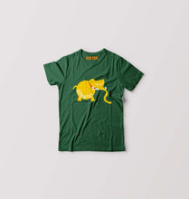 Load image into Gallery viewer, Hipster Elephant Kids T-Shirt for Boy/Girl-Dark Green-Ektarfa.online
