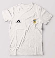 Load image into Gallery viewer, Argentina Football T-Shirt for Men-S(38 Inches)-White-Ektarfa.online
