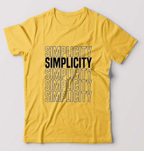 Load image into Gallery viewer, Simplicity T-Shirt for Men-S(38 Inches)-Golden Yellow-Ektarfa.online
