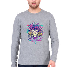 Load image into Gallery viewer, Psychedelic Lion Full Sleeves T-Shirt for Men-Grey Melange-Ektarfa.online
