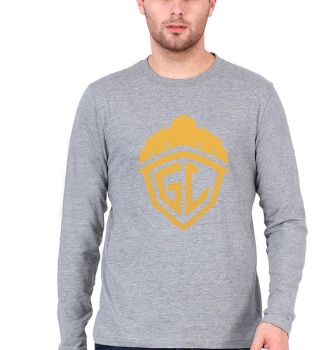 Battlegrounds Mobile India (BGMI) Godlike Esport Full Sleeves T-Shirt for Men-Grey Melange-Ektarfa.online
