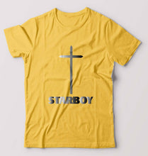 Load image into Gallery viewer, The Weeknd T-Shirt for Men-S(38 Inches)-Golden Yellow-Ektarfa.online
