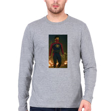 Load image into Gallery viewer, Minnal Murali Full Sleeves T-Shirt for Men-Grey Melange-Ektarfa.online
