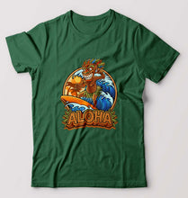 Load image into Gallery viewer, Aloha T-Shirt for Men-S(38 Inches)-Dark Green-Ektarfa.online
