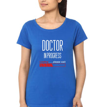 Load image into Gallery viewer, Doctor in progress T-Shirt for Women-XS(32 Inches)-Royal Blue-Ektarfa.online
