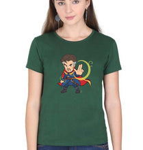 Load image into Gallery viewer, Doctor Strange Superhero T-Shirt for Women-XS(32 Inches)-Dark Green-Ektarfa.online
