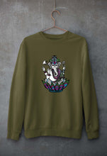 Load image into Gallery viewer, Psychedelic Ganesha Unisex Sweatshirt for Men/Women-Olive Green-Ektarfa.online
