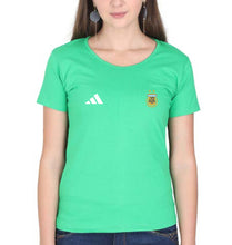 Load image into Gallery viewer, Argentina Football T-Shirt for Women-flag green-Ektarfa.online
