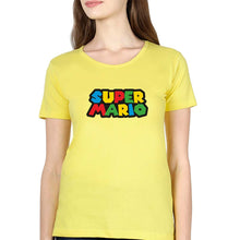 Load image into Gallery viewer, Super Mario T-Shirt for Women-XS(32 Inches)-Yellow-Ektarfa.online

