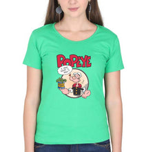 Load image into Gallery viewer, Popeye T-Shirt for Women-flag green-Ektarfa.online
