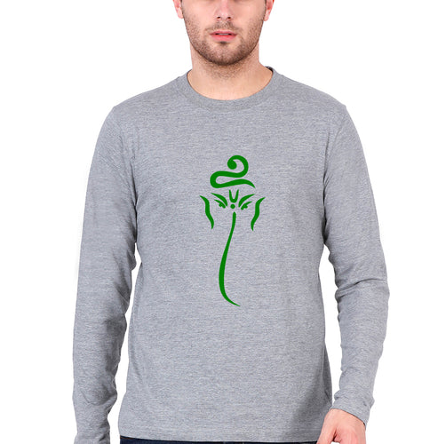 Ganpati JI(Ganesh) Full Sleeves T-Shirt for Men-Grey Melange-Ektarfa.online