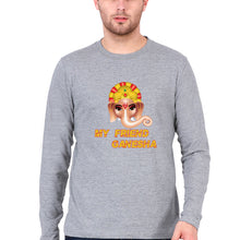 Load image into Gallery viewer, Ganpati JI(Ganesh) Full Sleeves T-Shirt for Men-Grey Melange-Ektarfa.online
