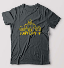 Load image into Gallery viewer, Gym Lift T-Shirt for Men-S(38 Inches)-Steel grey-Ektarfa.online
