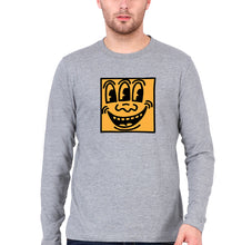 Load image into Gallery viewer, Keith Haring Funny Full Sleeves T-Shirt for Men-Grey Melange-Ektarfa.online
