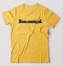 Load image into Gallery viewer, Born Annoyed T-Shirt for Men-Golden Yellow-Ektarfa.online
