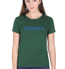 Load image into Gallery viewer, Denim T-Shirt for Women-Dark Green-Ektarfa.online
