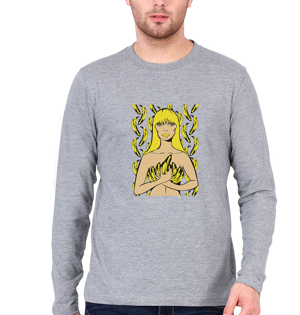 The Velvet Underground Full Sleeves T-Shirt for Men-Grey Melange-Ektarfa.online
